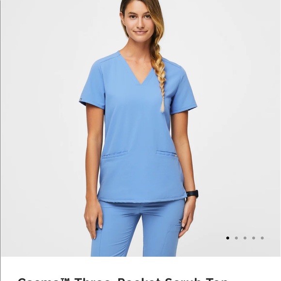 Figs Ciel Blue S Petite pants and top - Picture 1 of 3